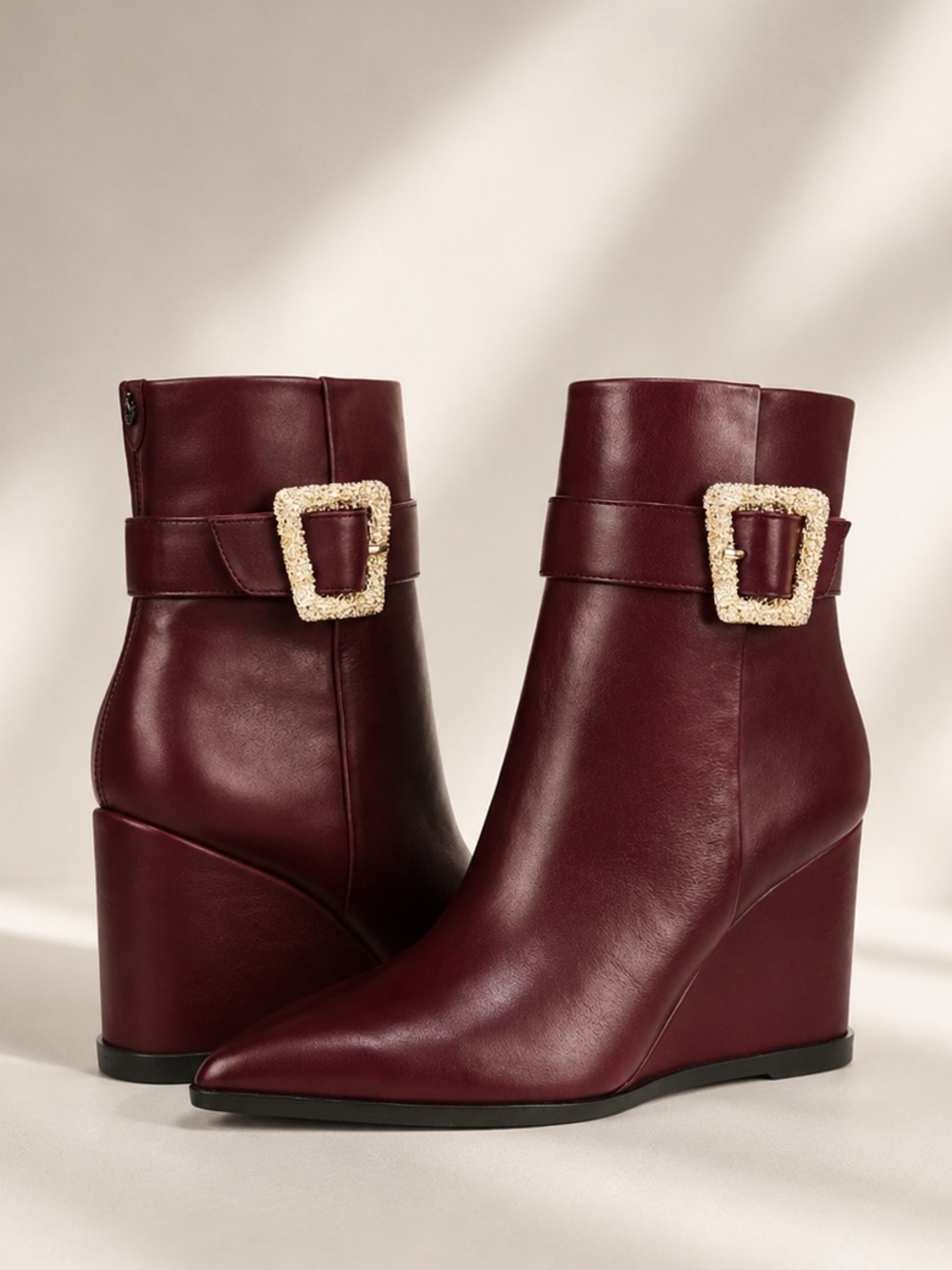 Sam Edelman • “Weslie” Wedge Bootie - Burgundy Leather *NEW IN BOX*